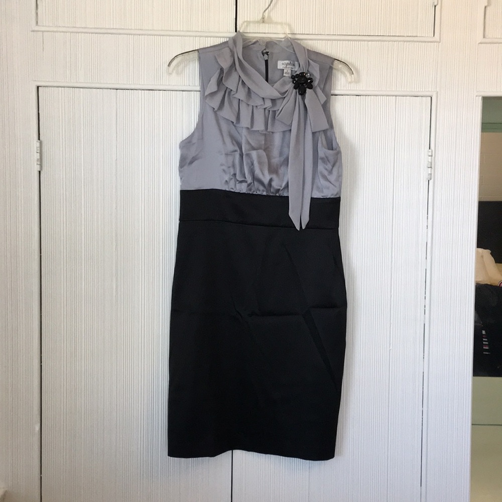Grey and Black Dress